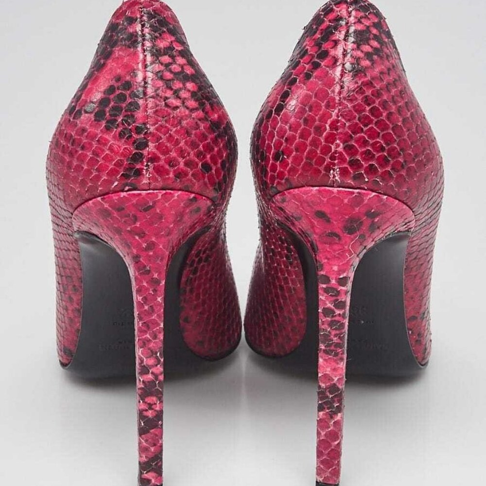Yves Saint Laurent Purple/Black Python Paris Pump… - image 4